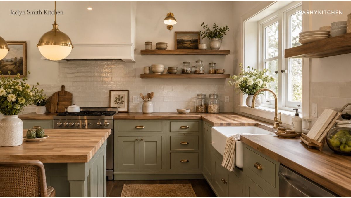 Jaclyn Smith Kitchen: Timeless Sage Green Cabinet Ideas for Calm and Elegant Home