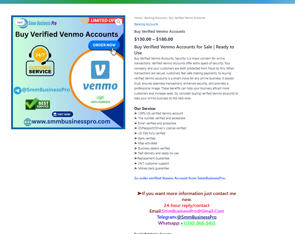 Buy Verified Venmo Accounts - USA,UK,CA Verified