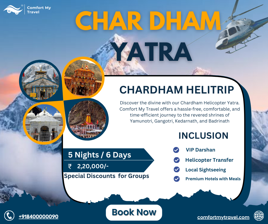 The Beautiful Himalayas: Char Dham Yatra By Helicopter Package