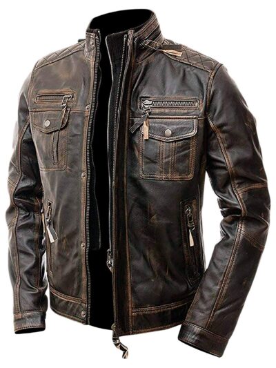 The Distressed Leather Jacket Timeless Rugged Style with Modern Edge