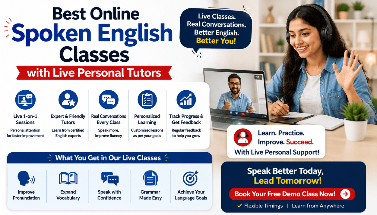 Best Online Spoken English Classes with Live Personal Tutors