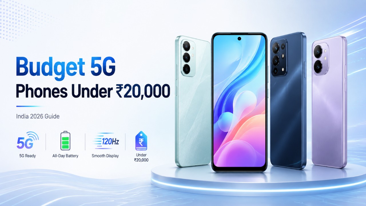 Top Budget 5G Smartphones Under ₹20,000 in India (2026 Guide) – GizmoTechie