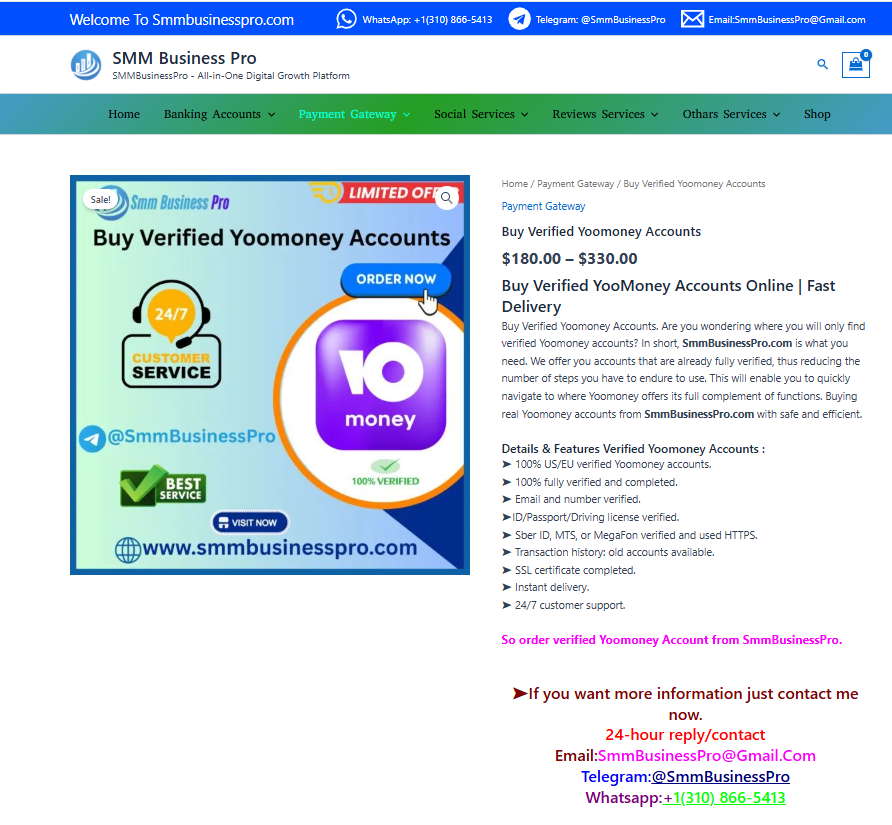 Buy Verified Yoomoney Accounts | Quick, Safe & Ready to Use