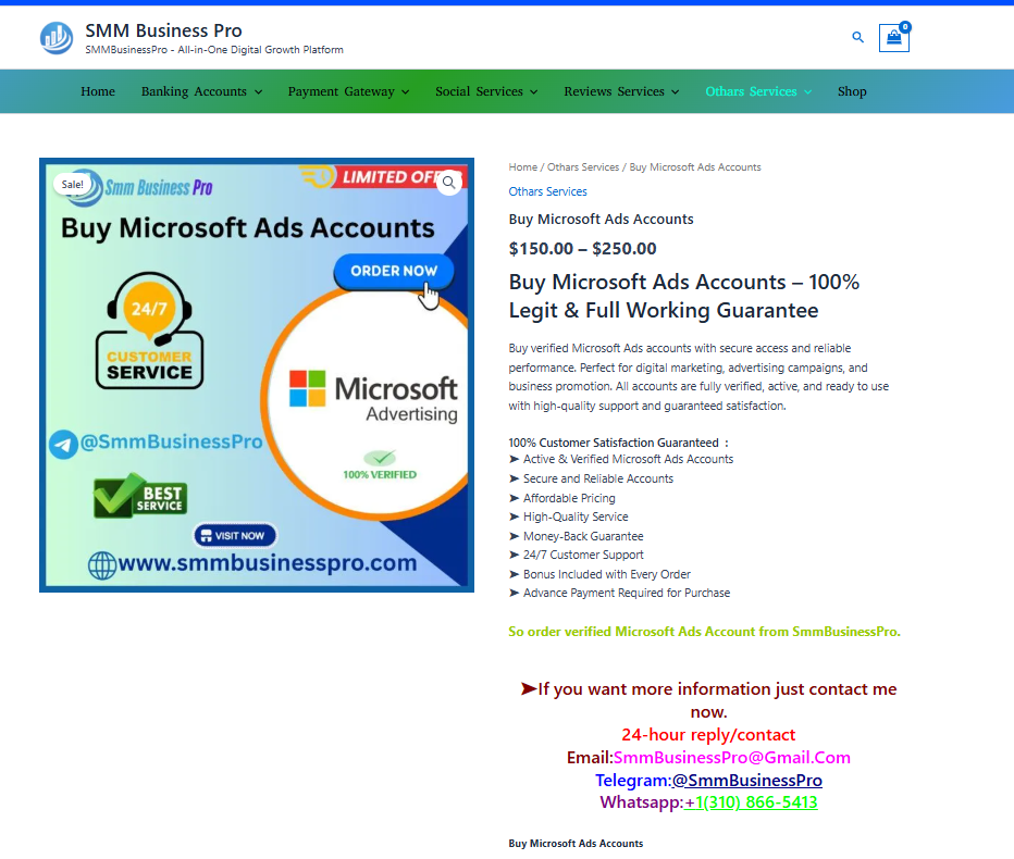 Microsoft Agency Accounts - Buy an advertising account