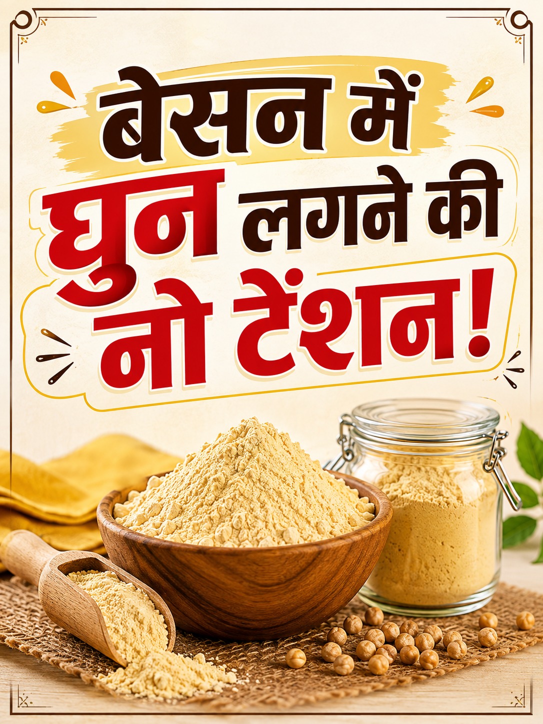 बेसन में घुन लगने की नो टेंशन