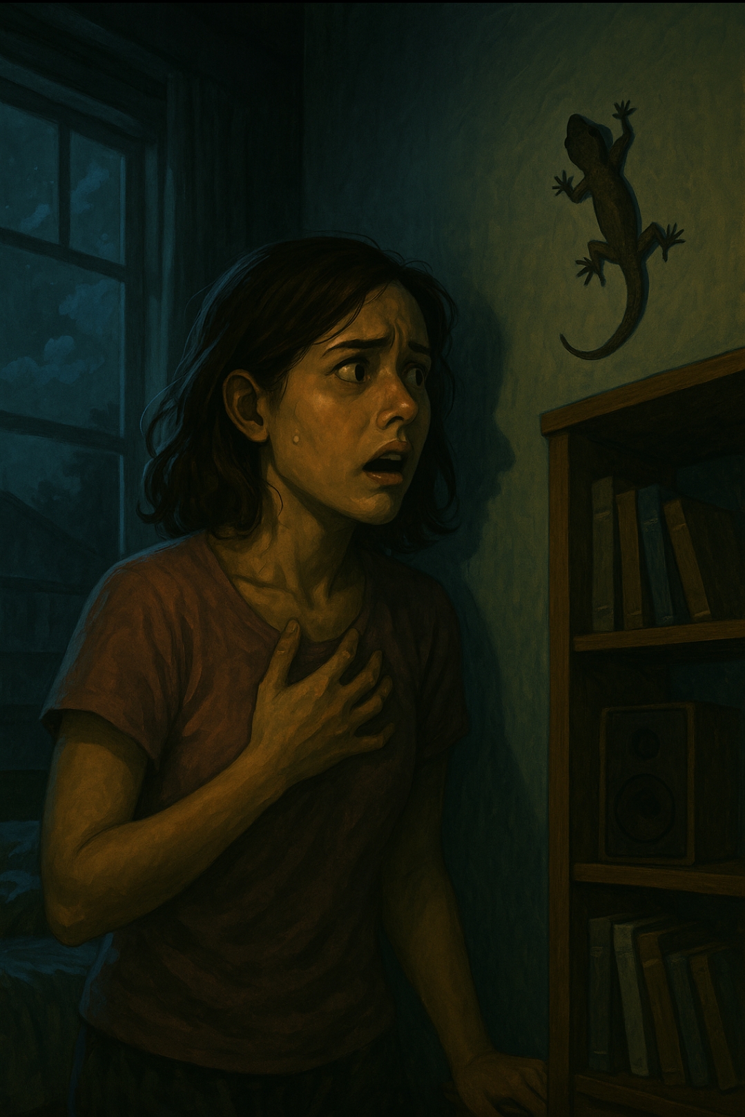 "मेरा डर और मैं बनाम छिपकली"
