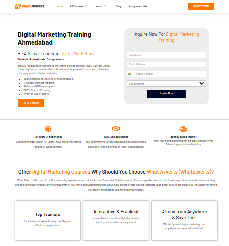 Digital Marketing Courses and Training Ahmedabad | What Adverts