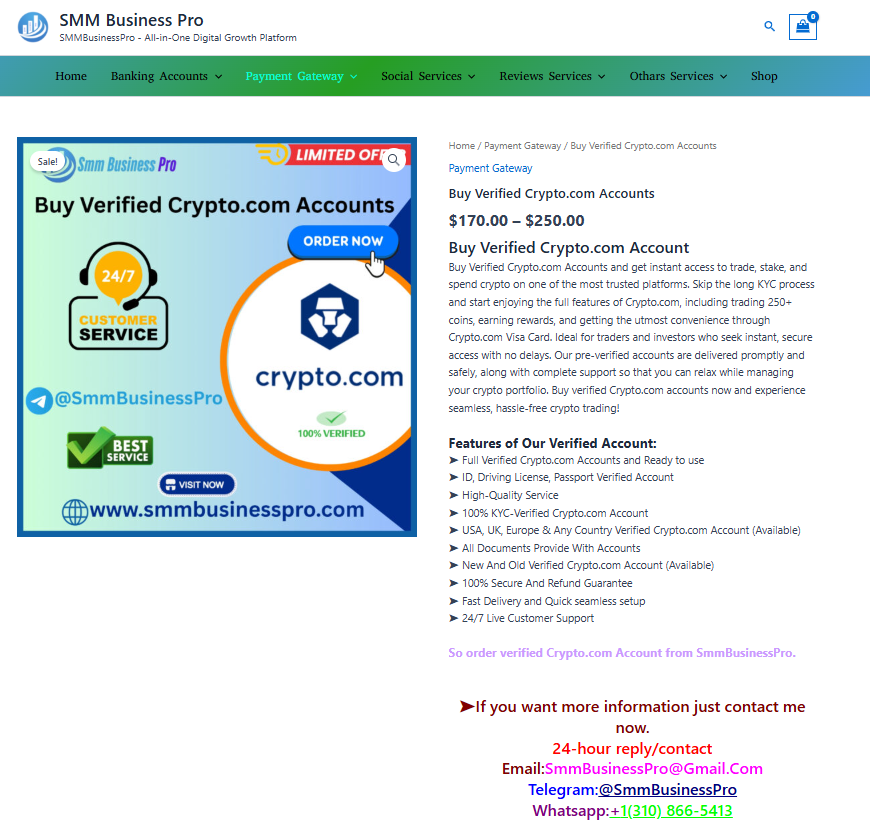 5 Best Sites To Buy Verified Crypto.com Accounts
