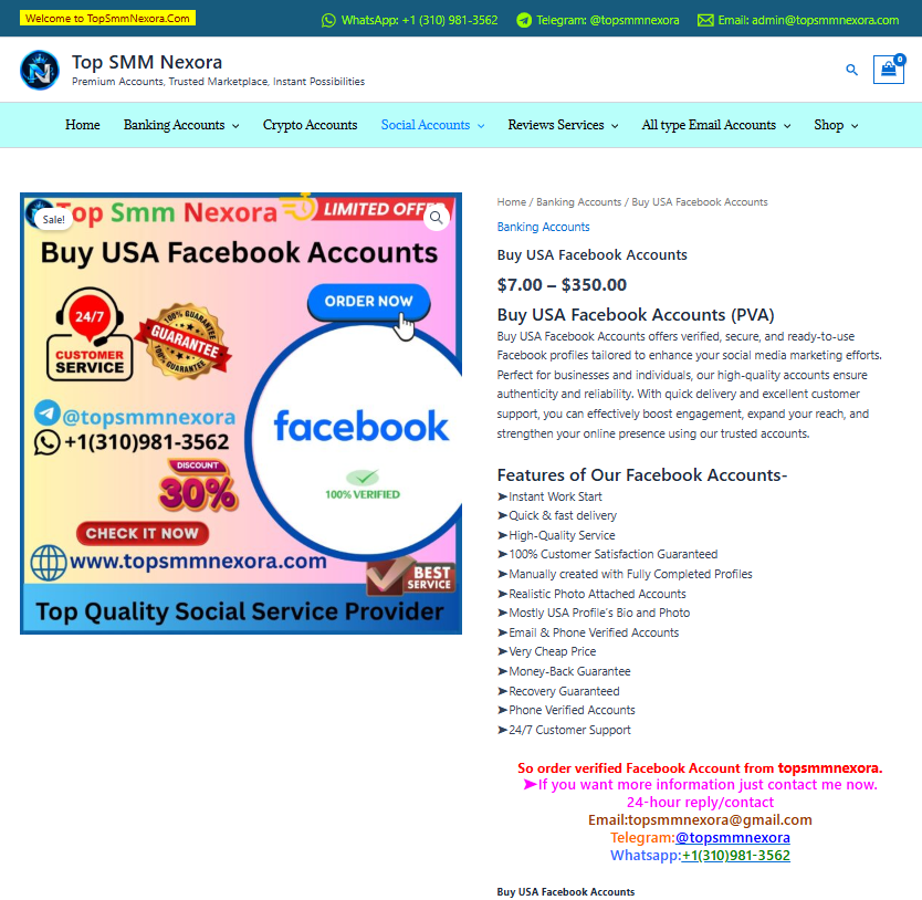 Best 5 Marketplaces To Get and Sell Usa Facebook Accounts
