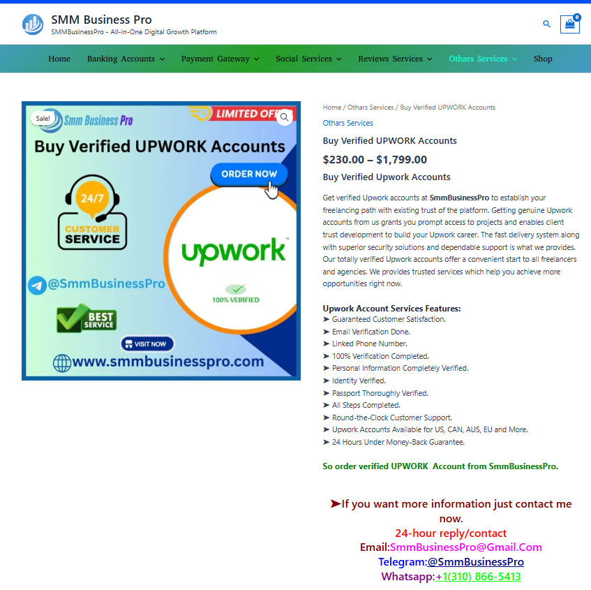 Buy Verified Upwork Accounts for Instant Freelance Access