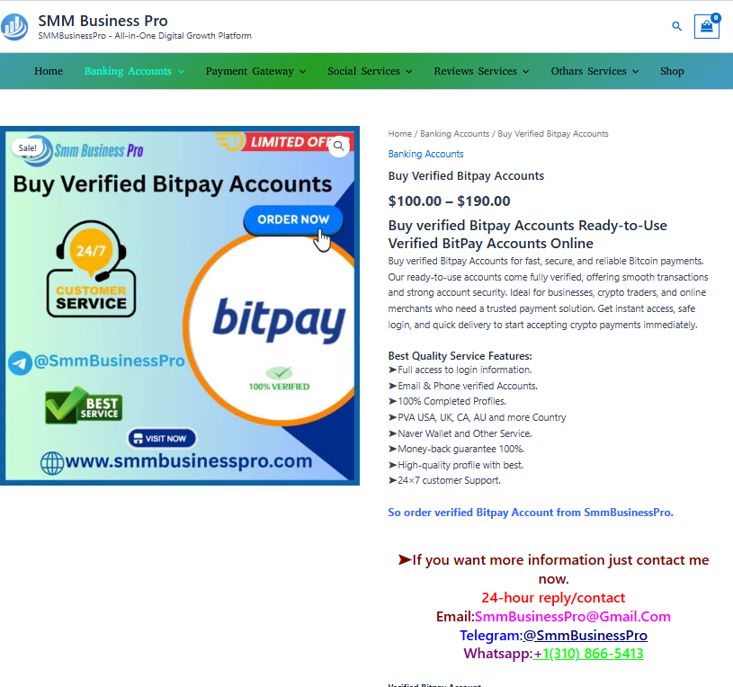 6.10 Best Websites to Buy Verified BitPay Accounts Safely