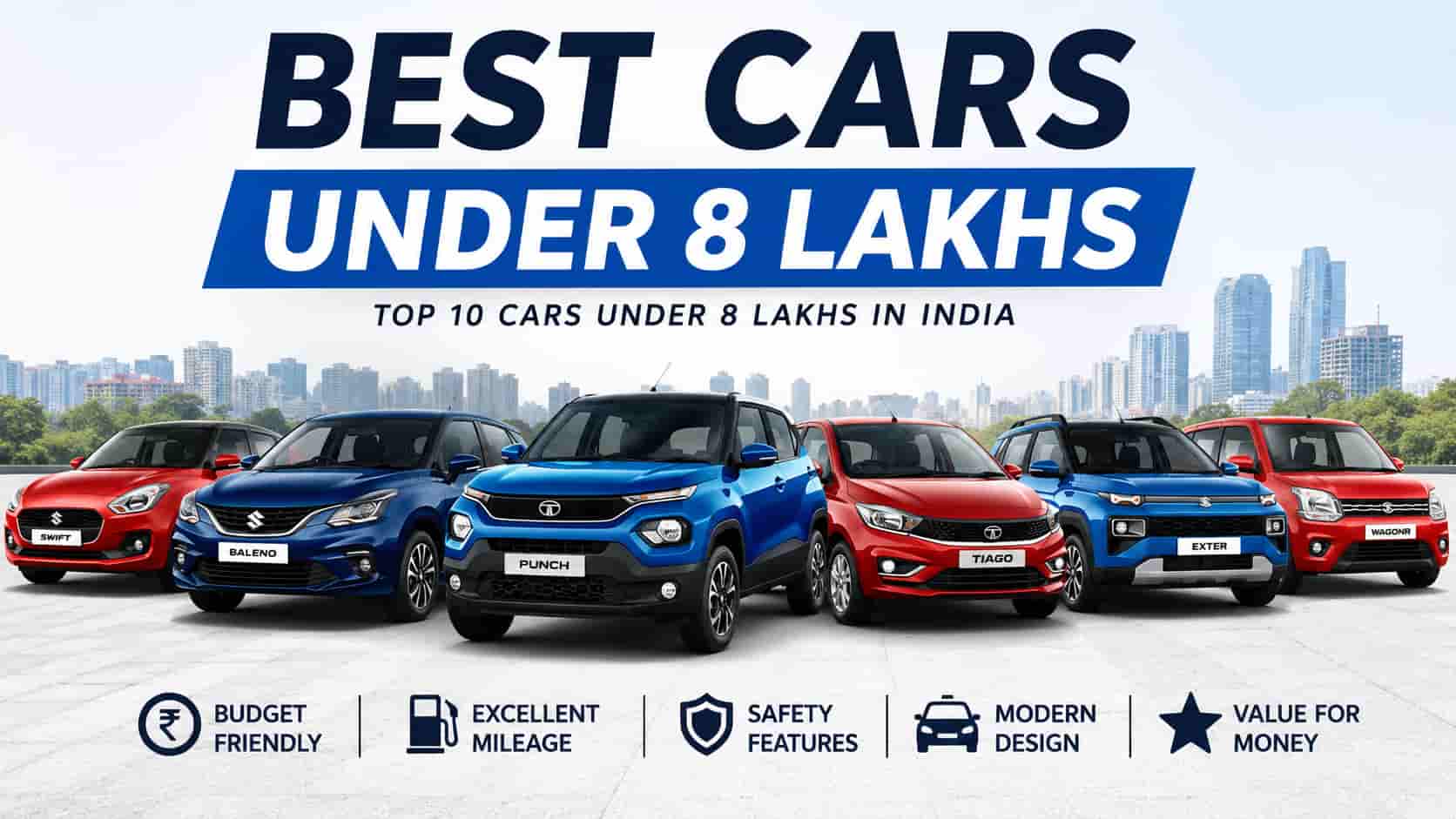 Best Cars Under 8 Lakhs in India: Top 10 Affordable and Feature-Packed Choices in 2026