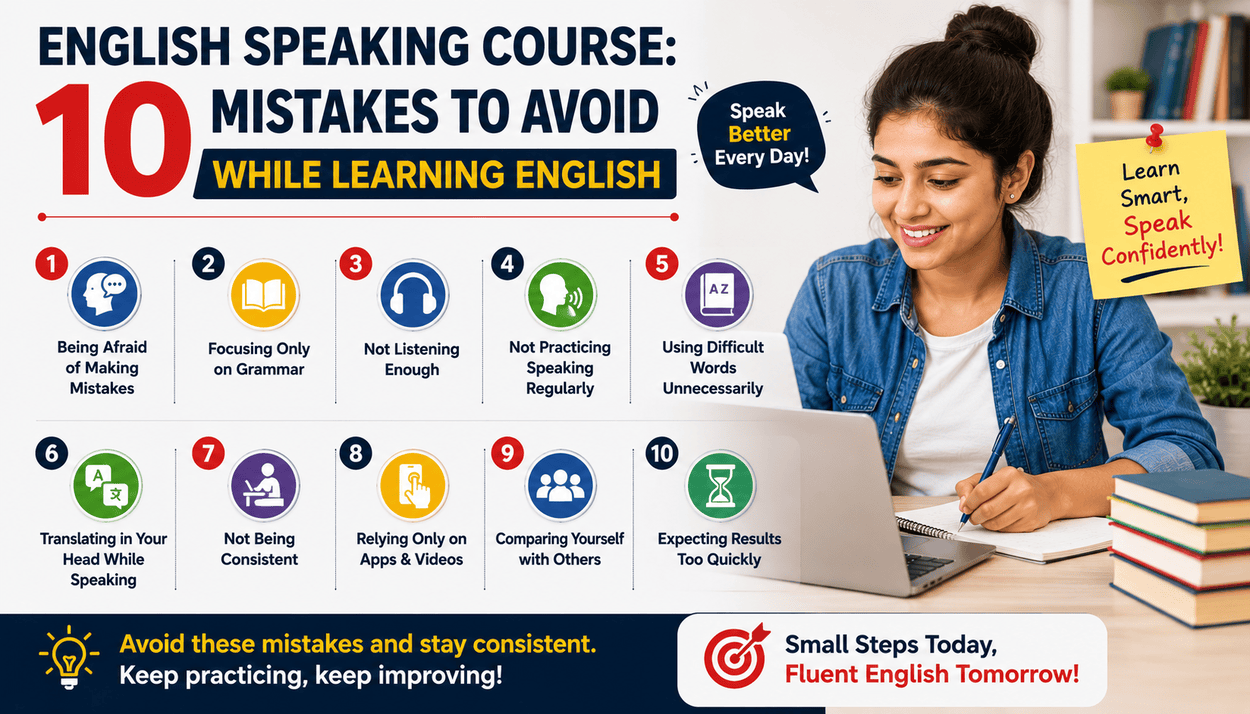 English Speaking Course: 10 Mistakes to Avoid While Learning English
