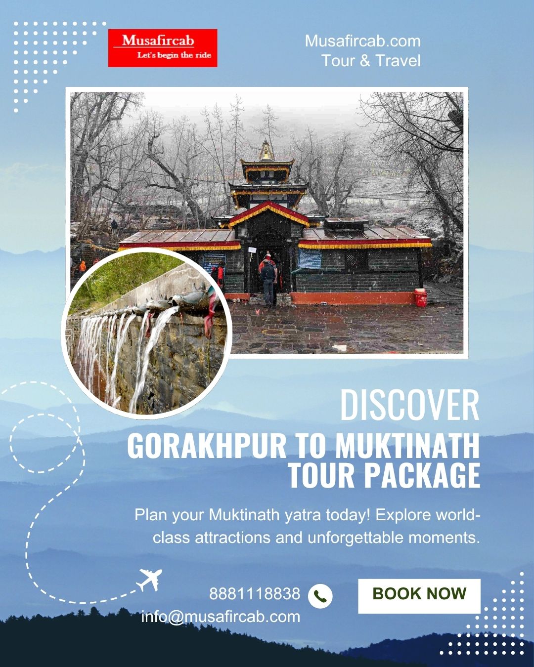 Gorakhpur to Muktinath Tour Package – A Spiritual and Scenic Journey with Musafircab