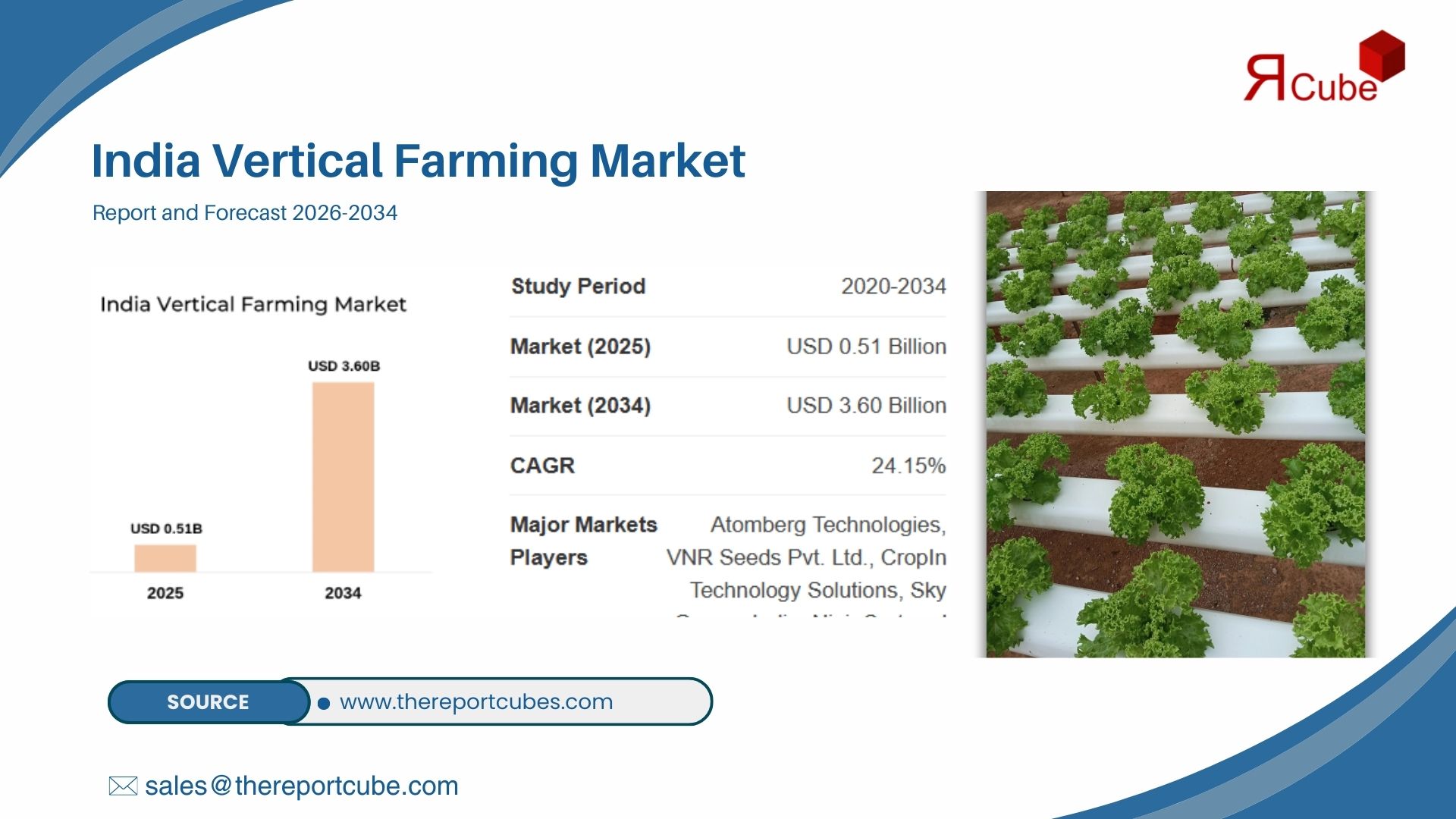India Vertical Farming Market Statistics, Key Drivers & Demand Forecast 2034