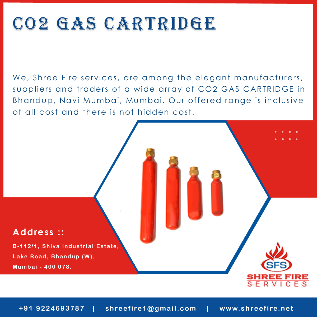 Manufacturer of CO2 Gas Cartridge – Shree Fire Services