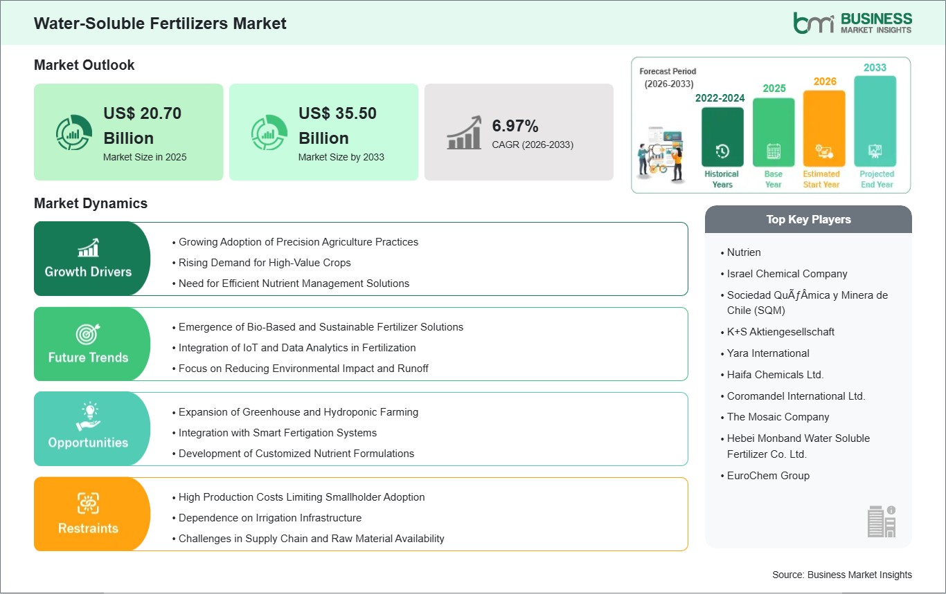 Water-Soluble Fertilizers Market Size, Demand Analysis, and Forecast