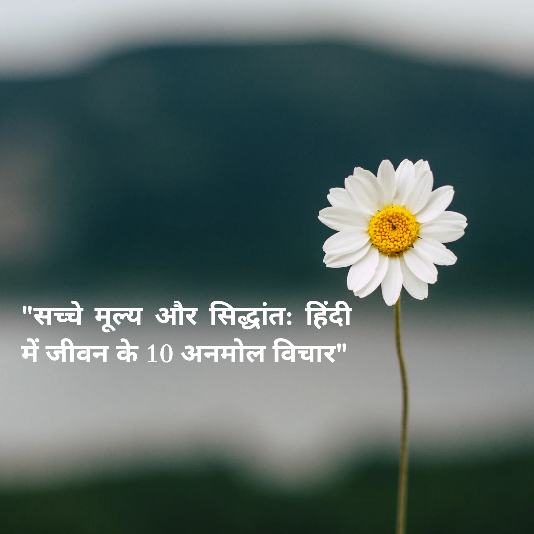 सच्चे मूल्य और सिद्धांत: हिंदी में जीवन के 10 अनमोल विचार