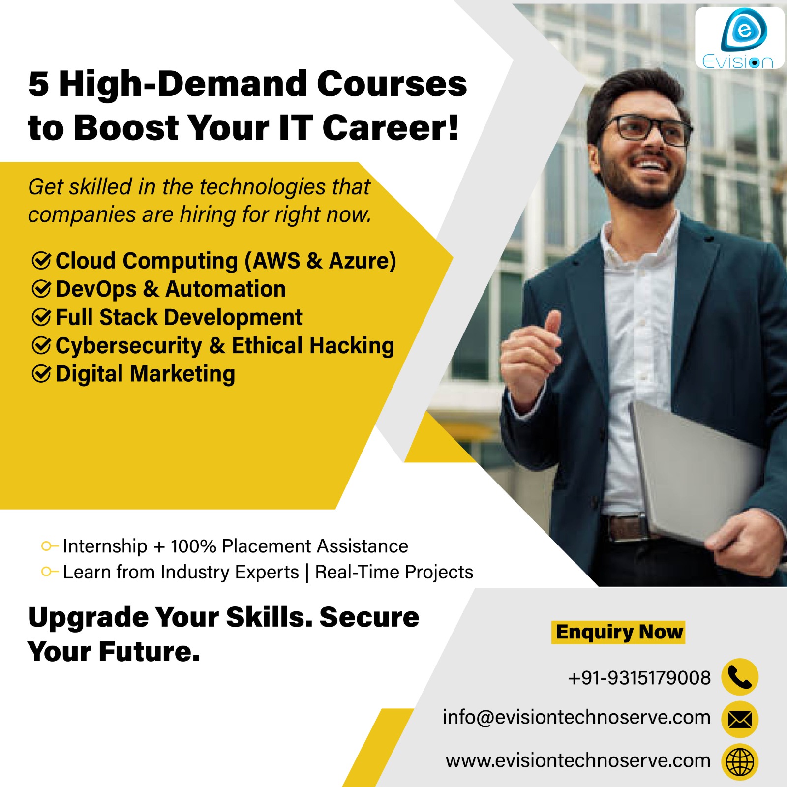 100% Job Guarantee Courses - Evision Technoserve