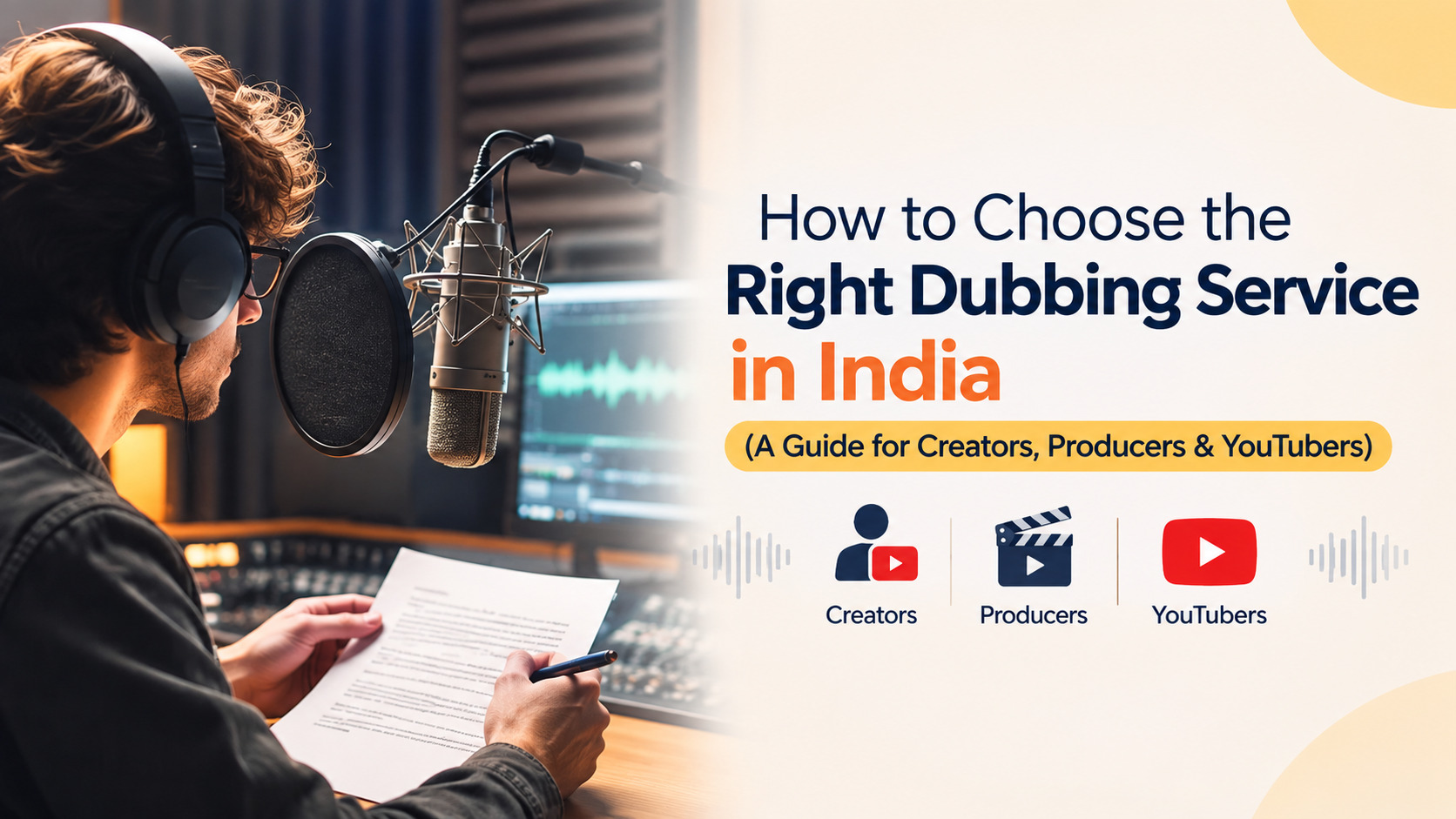 How to Choose the Right Dubbing Service in India (A Guide for Creators, Producers & YouTubers)
