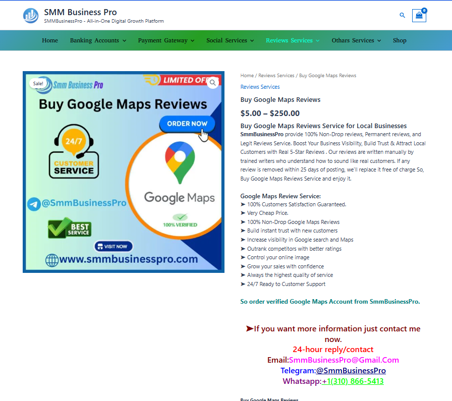 Buy Google Map Reviews for Local Business Visibility