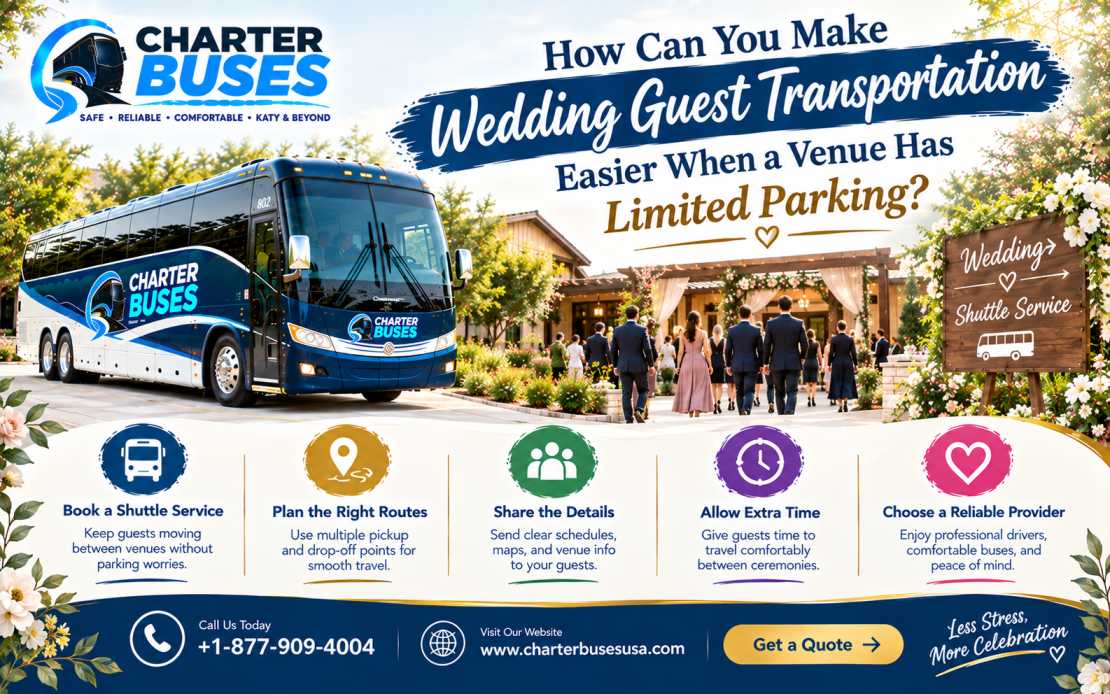 How Can You Make Wedding Guest Transportation Easier When a Venue Has Limited Parking?