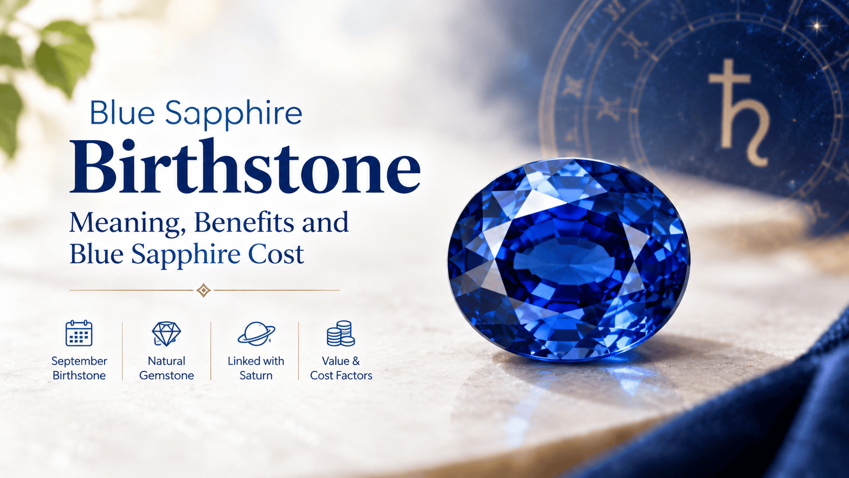 Blue Sapphire Birthstone: Meaning, Benefits and Blue Sapphire Cost