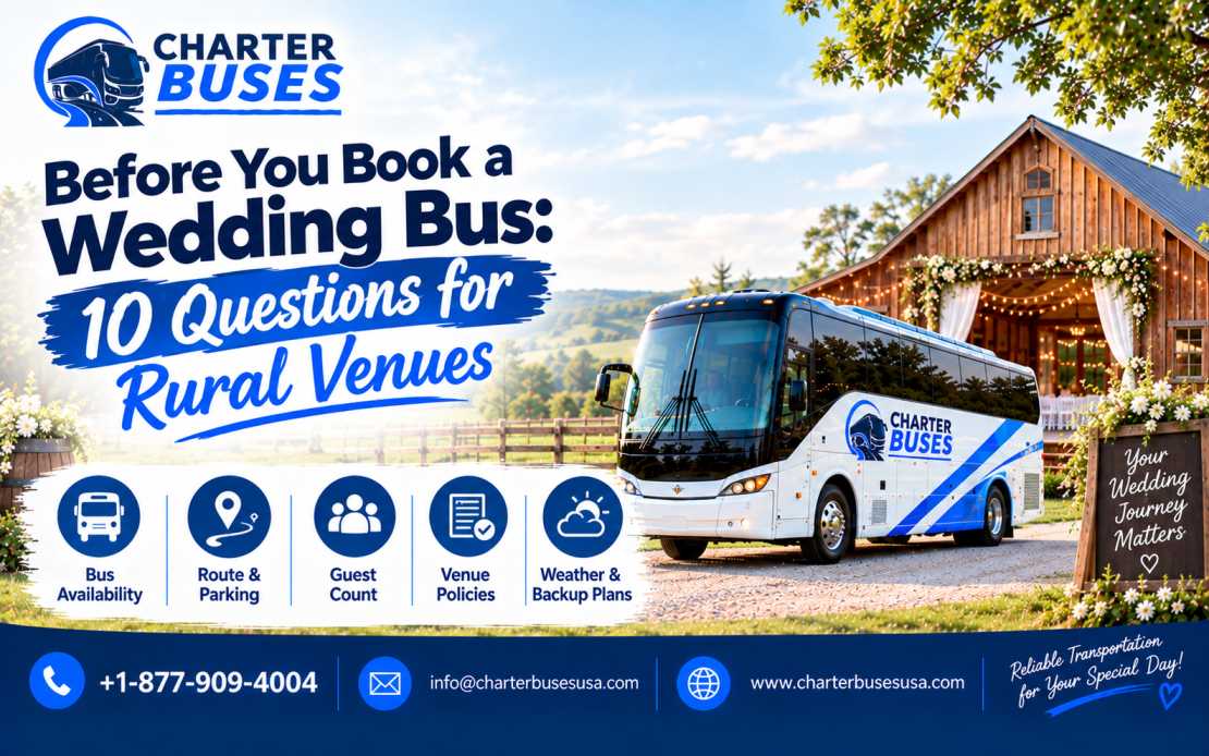 Before You Book a Wedding Bus: 10 Questions for Rural Venues