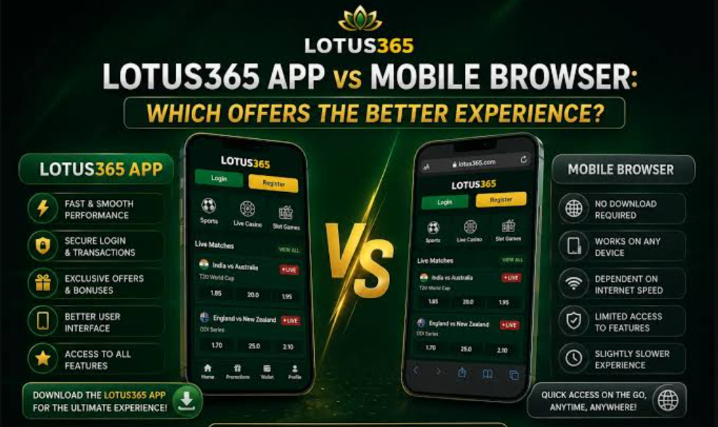 Lotus365 Mobile Experience 2026: App vs Browser - Which Is Better?