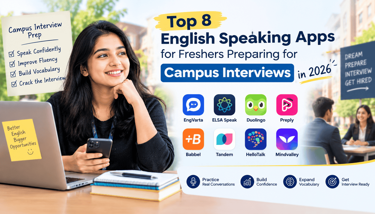 Top 8 English Speaking Apps for Freshers Preparing for Campus Interviews in 2026