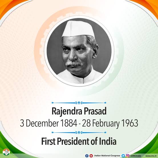 Former President of India : Dr. Rajendra Prasad