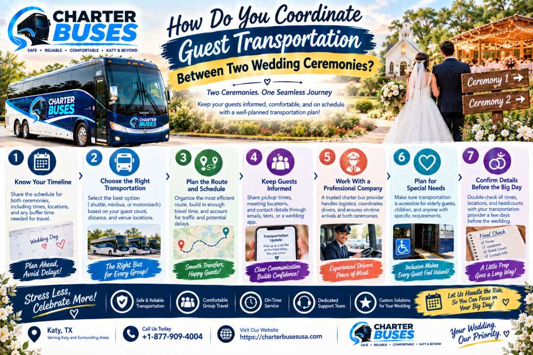 How Do You Coordinate Guest Transportation Between Two Wedding Ceremonies?
