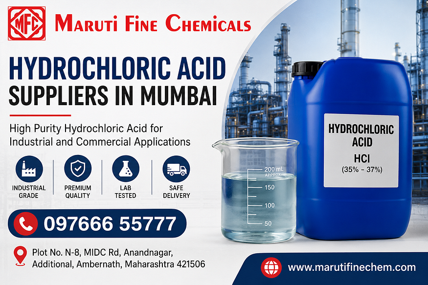 Hydrochloric Acid Suppliers in Mumbai for Industrial Needs