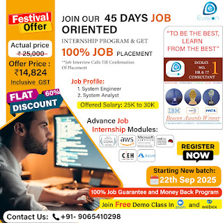 45 Days Job-Oriented Internship Program with 100% Placement Guarantee
