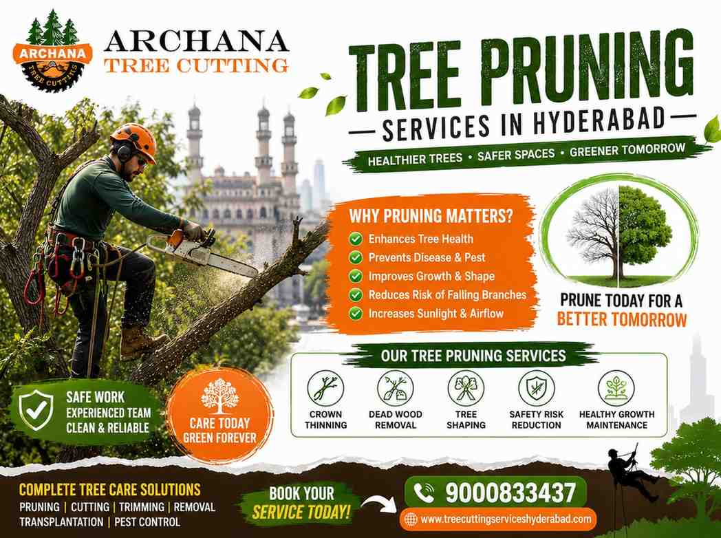 Why Tree Pruning Services in Hyderabad Are Essential for Property Maintenance