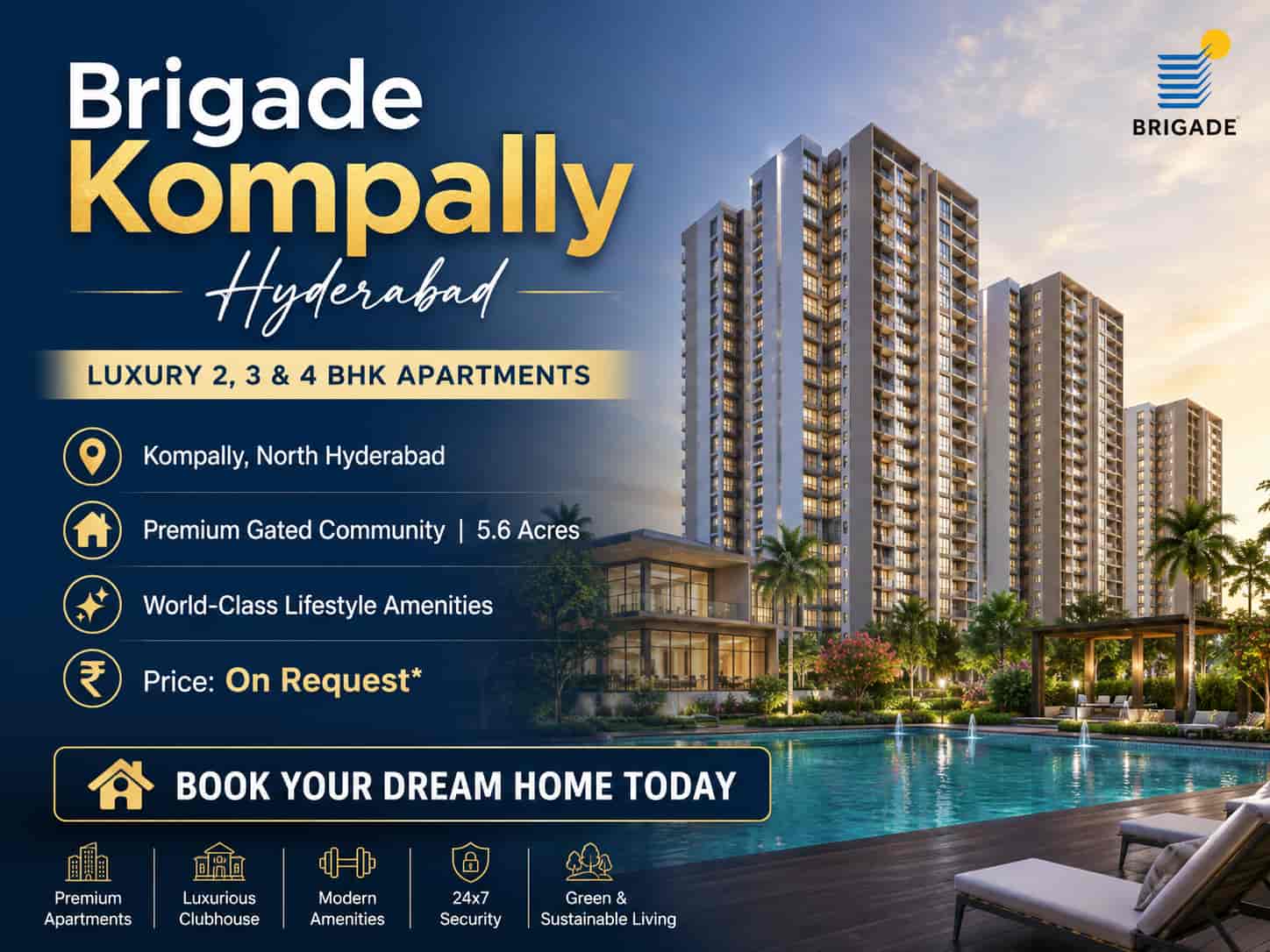 Brigade Kompally – Premium 2, 3 & 4 BHK Apartments in North Hyderabad