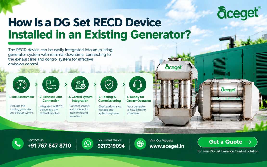 How Is a DG Set RECD Device Installed in an Existing Generator?