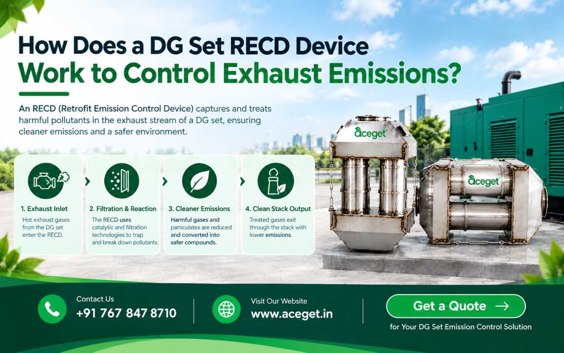 How Does a DG Set RECD Device Work to Control Exhaust Emissions?