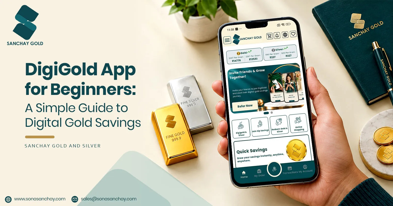 DigiGold App for Beginners: A Simple Guide to Digital Gold Savings-Sanchay Gold and Silver