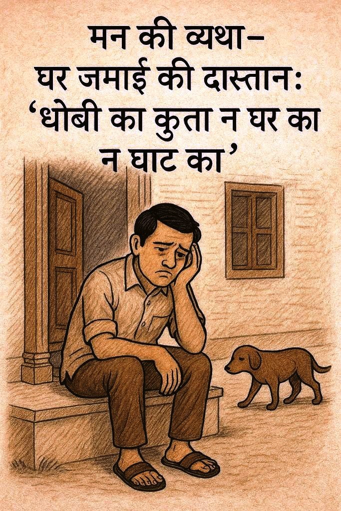 मन की व्यथा – घर जामाई की दास्तान: "धोबी का कुत्ता न घर का न घाट का"