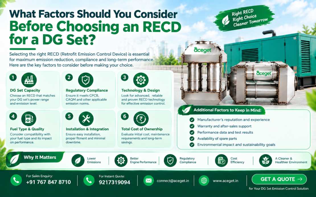 What Factors Should You Consider Before Choosing an RECD for a DG Set?