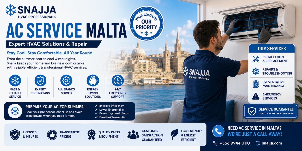 AC Service Malta | Expert HVAC Solutions & Repair | Snajja