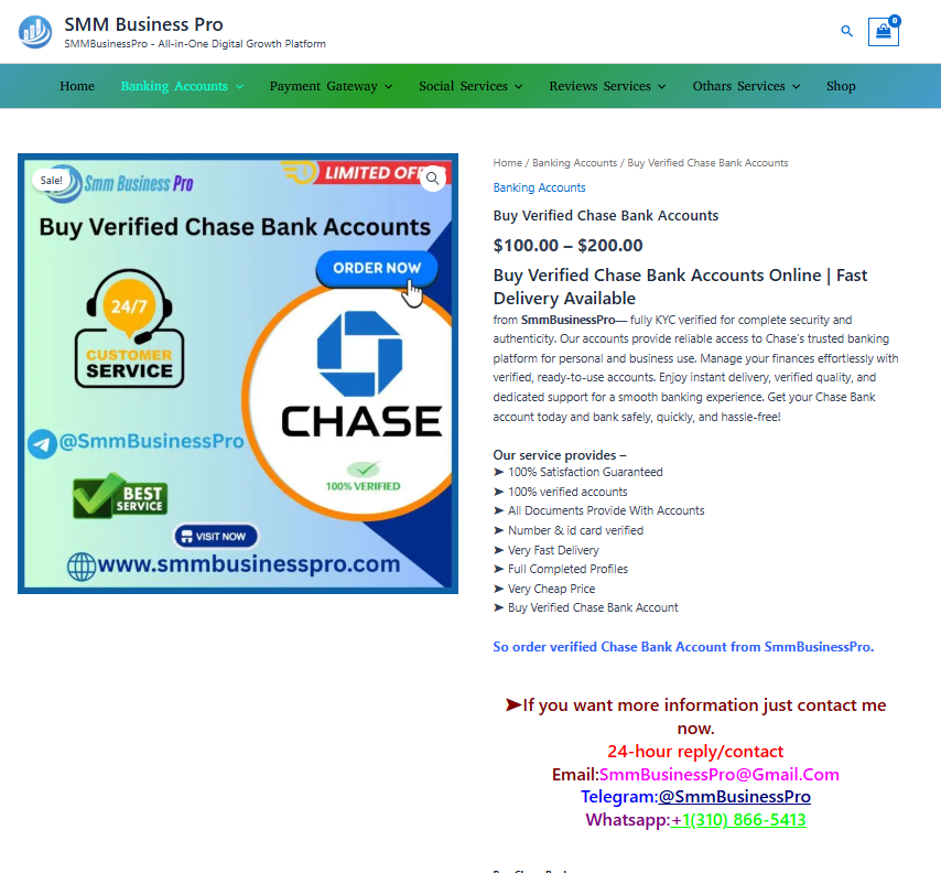 How to Buy, Verified Chase Bank Accounts That Work for